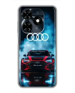 Чохол для TECNO Spark 20c з картинкою «Audi Sport — неон»