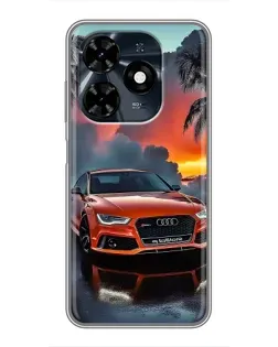 Чохол для TECNO Spark 20c з картинкою «Audi — захід сонця»
