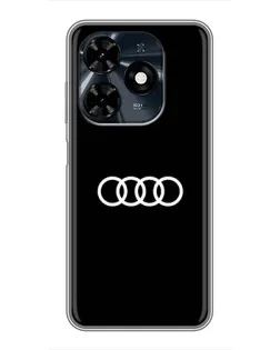 Чохол для TECNO Spark 20c з картинкою «Audi White Logo»