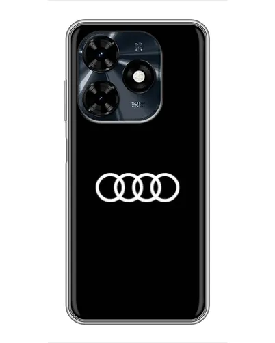 Чохол для TECNO Spark 20c з картинкою «Audi White Logo»