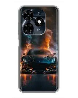 Чохол для TECNO Spark 20c з картинкою «Lamborghini димна естетика»