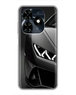 Чохол для TECNO Spark 20c з картинкою «Lamborghini фари деталізація»