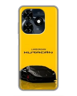 Чохол для TECNO Spark 20c з картинкою «Lamborghini Huracan чорний»