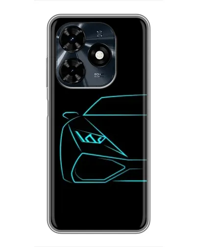 Чохол для TECNO Spark 20c з картинкою «Блакитний силует Lamborghini» Чохол для TECNO Spark 20c з картинкою «Блакитний силует Lamborghini»