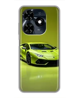 Чохол для TECNO Spark 20c з картинкою «Салатовий Lamborghini Huracan»