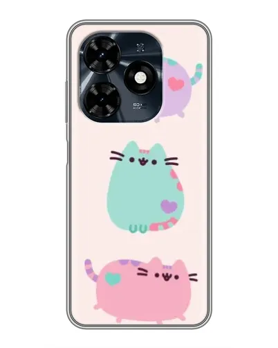 Чохол для TECNO Spark 20c з картинкою «Pusheen тріо» Чохол для TECNO Spark 20c з картинкою «Pusheen тріо»