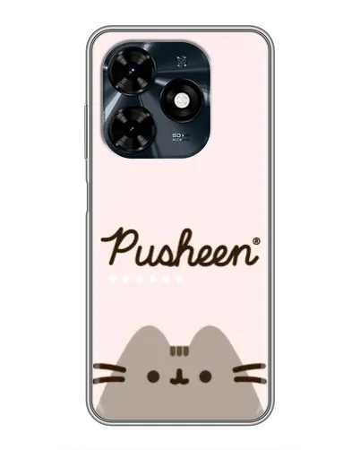 Чохол для TECNO Spark 20c з картинкою «Pusheen логотип» Чохол для TECNO Spark 20c з картинкою «Pusheen логотип»