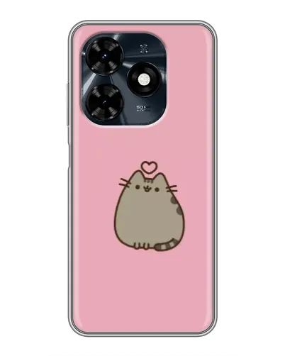 Чохол для TECNO Spark 20c з картинкою «Pusheen серце» Чохол для TECNO Spark 20c з картинкою «Pusheen серце»