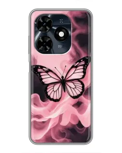 Чохол для TECNO Spark 20c з картинкою «Метелик у диму»