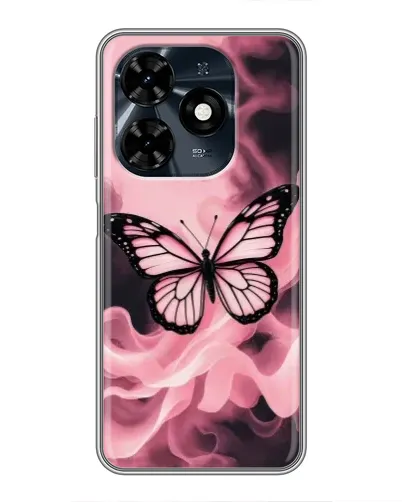 Чохол для TECNO Spark 20c з картинкою «Метелик у диму»