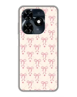 Чохол для TECNO Spark 20c з картинкою «Рожеві бантики Coquette»