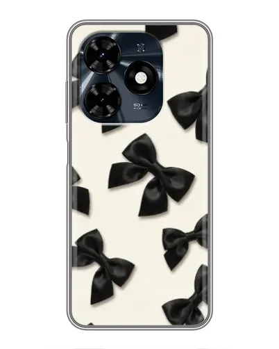 Чохол для TECNO Spark 20c з картинкою «Чорні бантики»