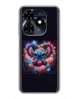 Чехол для TECNO Spark 20c с картинкой «Stitch в цветах» Чехол для TECNO Spark 20c с картинкой «Stitch в цветах»