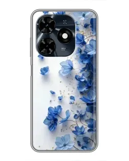 Чохол для TECNO Spark 20c з картинкою «Блакитний квітковий каскад» Чохол для TECNO Spark 20c з картинкою «Блакитний квітковий каскад»