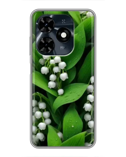 Чохол для TECNO Spark 20c з картинкою «Конвалії в зелені»