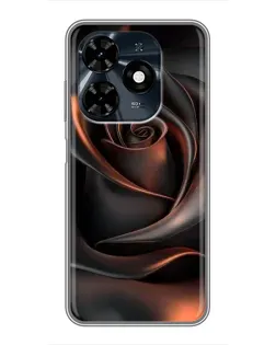 Чохол для TECNO Spark 20c з картинкою «Шовкова чорна троянда» Чохол для TECNO Spark 20c з картинкою «Шовкова чорна троянда»