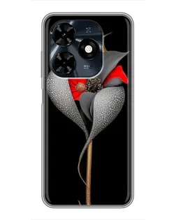 Чохол для TECNO Spark 20c з картинкою «Срібна фантазійна квітка» Чохол для TECNO Spark 20c з картинкою «Срібна фантазійна квітка»