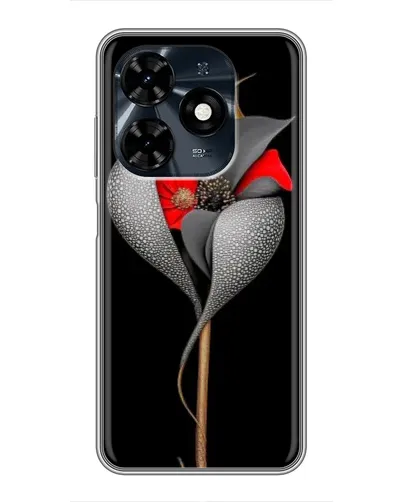 Чехол для TECNO Spark 20c с картинкой «Серебряный фантазийный цветок» Чехол для TECNO Spark 20c с картинкой «Серебряный фантазийный цветок»