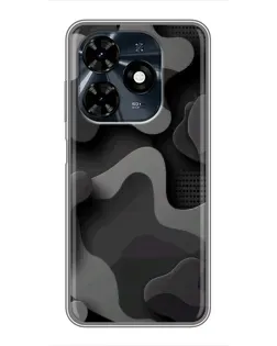 Чохол для TECNO Spark 20c з картинкою «Темний абстрактний камуфляж» Чохол для TECNO Spark 20c з картинкою «Темний абстрактний камуфляж»
