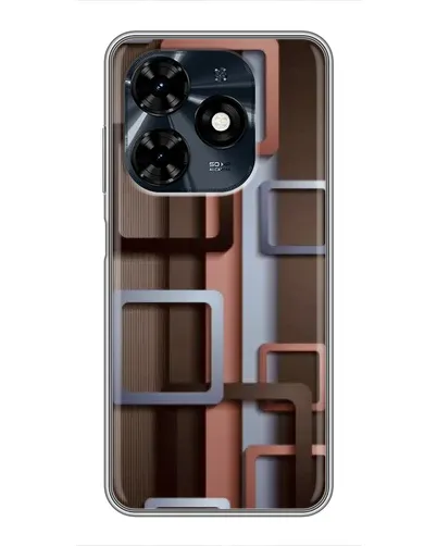 Чохол для TECNO Spark 20c з картинкою «Коричневі об'ємні квадрати» Чохол для TECNO Spark 20c з картинкою «Коричневі об'ємні квадрати»