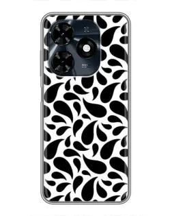Чохол для TECNO Spark 20c з картинкою «Контрастні чорні краплі»