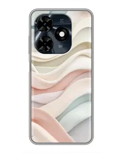 Чохол для TECNO Spark 20c з картинкою «Пастельні ніжні хвилі»