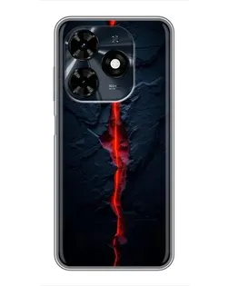 Чохол для TECNO Spark 20c з картинкою «Червона лавова тріщина»
