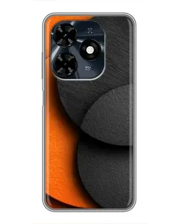 Чохол для TECNO Spark 20c з картинкою «Геометрія помаранчевих кіл»