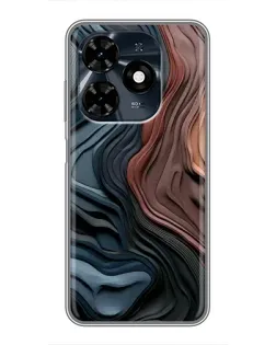 Чохол для TECNO Spark 20c з картинкою «Кольорові хвилі каньйону»