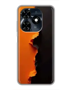 Чохол для TECNO Spark 20c з картинкою «Помаранчевий розлом»