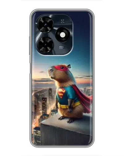 Чехол для TECNO Spark 20c с картинкой «Капи-мен супергерой»