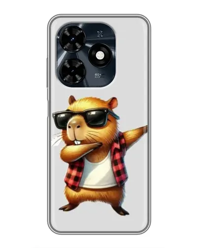 Чехол для TECNO Spark 20c с картинкой «Капибара рэпер даб»