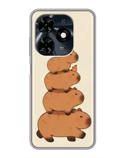 Чехол для TECNO Spark 20c с картинкой «Башня из капибар»