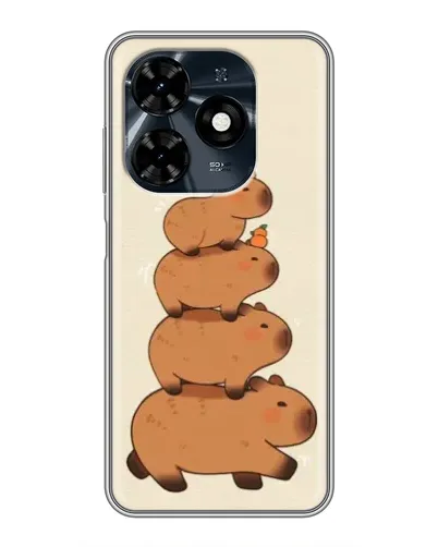 Чехол для TECNO Spark 20c с картинкой «Башня из капибар»