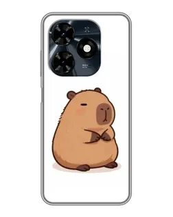 Чехол для TECNO Spark 20c с картинкой «Толстенькая капибара»