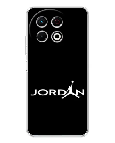 Чехол для TECNO Spark 30 Pro с картинкой «Jordan White Logo» Чехол для TECNO Spark 30 Pro с картинкой «Jordan White Logo»