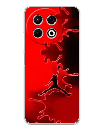 Чехол для TECNO Spark 30 Pro с картинкой «Jordan Red Smoke» Чехол для TECNO Spark 30 Pro с картинкой «Jordan Red Smoke»