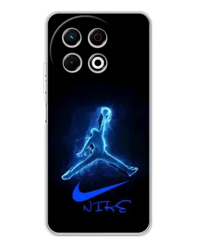 Чехол для TECNO Spark 30 Pro с картинкой «Jordan Neon Blue» Чехол для TECNO Spark 30 Pro с картинкой «Jordan Neon Blue»