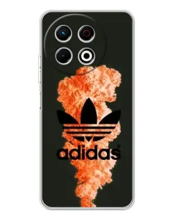 Чехол для TECNO Spark 30 Pro с картинкой «Оранжевый дым Adidas»