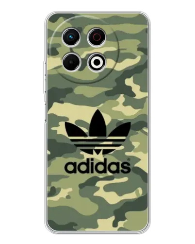 Чехол для TECNO Spark 30 Pro с картинкой «Милитари стиль Adidas»