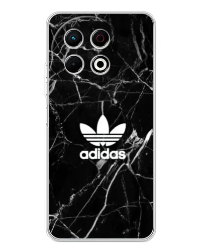 Чехол для TECNO Spark 30 Pro с картинкой «Белый мрамор Adidas»