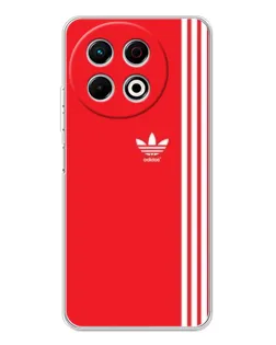 Чехол для TECNO Spark 30 Pro с картинкой «Красный минимализм Adidas»