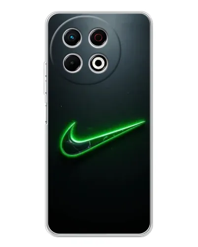 Чехол для TECNO Spark 30 Pro с картинкой «Неоновый контур Nike»