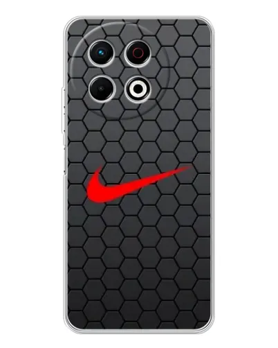 Чехол для TECNO Spark 30 Pro с картинкой «Nike — карбоновая сетка»