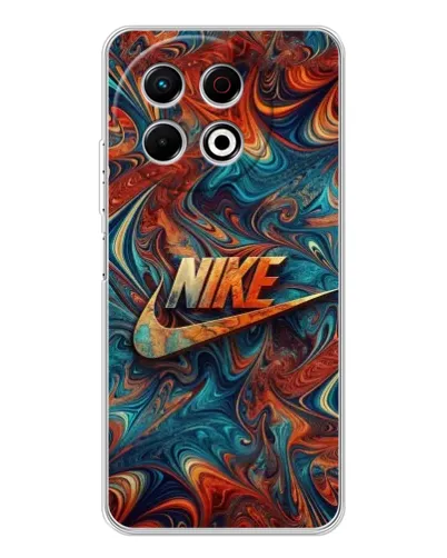 Чехол для TECNO Spark 30 Pro с картинкой «Nike в абстракции»