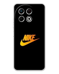 Чехол для TECNO Spark 30 Pro с картинкой «Золотой логотип Nike»