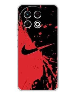Чохол для TECNO Spark 30 Pro з картинкою «Червоні бризки Nike»