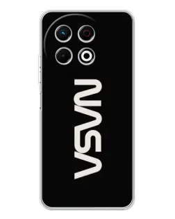 Чохол для TECNO Spark 30 Pro з картинкою «NASA — вертикальний логотип»