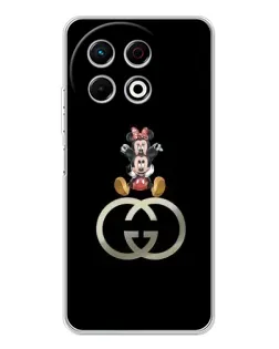 Чехол для TECNO Spark 30 Pro с картинкой «Минни Маус на лого»