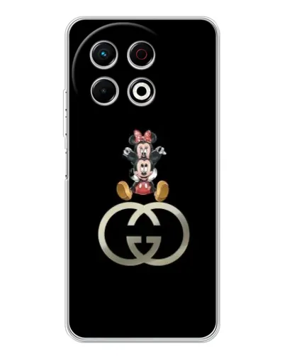 Чехол для TECNO Spark 30 Pro с картинкой «Минни Маус на лого»